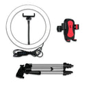 Tripod Phone Holder Clip With Led Ring Light Camera Photography Annular Lam