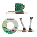 2 Port RS-232 Serial Port COM to PCI-E PCI Express and 1xParallel Port Card