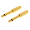 2Pcs 6.35mm 1/4" Mono Jack to RCA Plug Audio Adapter Converter Connector