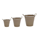 1XNordic Simple Garden Planter Flower Plant Bucket for Weeding Decor-Khaki