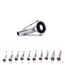 80pcs 10Sizes Steel Fishing Rod Pole Guide Tip Top Ring Eye Repair Kit Black LJA