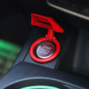 Universal Aluminum Alloy Car Engine Start Stop Button Ring Cover Trim (Red) A