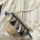 Women Bag New Summer Pastoral Woven Tassel satchel BAG Fashion Personality  Y5B6