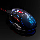 1X(Dtime Silent Click Usb Wired Gaming Mouse 6 Buttons 3200Dpi Mute Optical