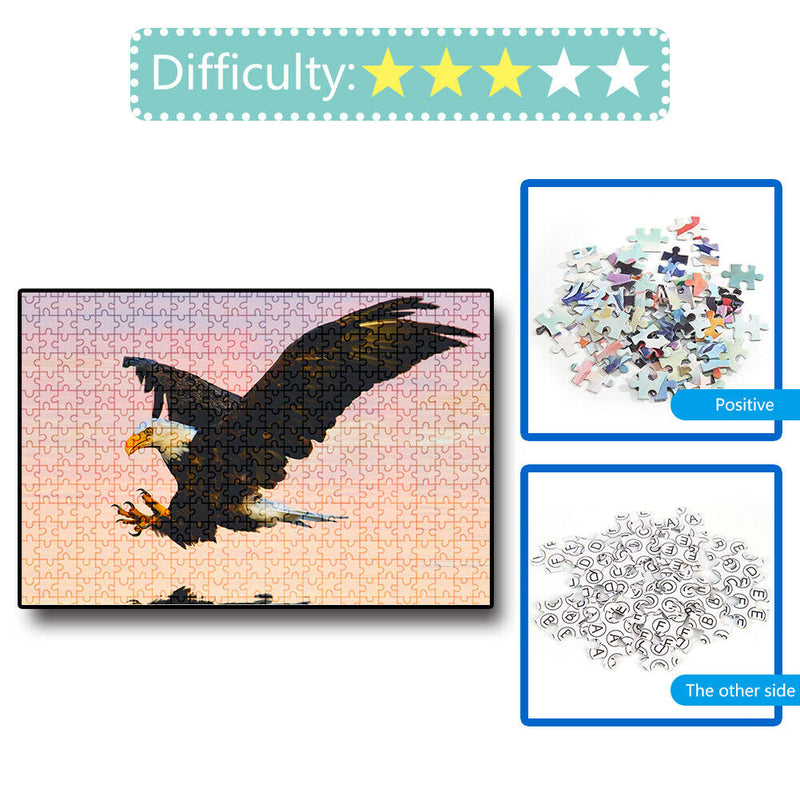 1000 Pieces Adults Kids Paper Jigsaw Puzzles Flying Eagle Assembling Toys