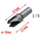 8pcs Carpentry Wood Plug Cutter Straight Tapered Claw Drill Bit Set 6/10/13/16mm