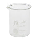 20mL Glass Graduated Low Form Beaker, 5mL Graduation Interval