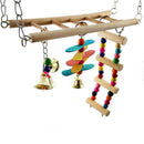 Funny Wooden Pet Birds Ladder Toys Parrots Climbing Ladder Chewing Swings Home