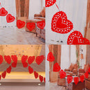 Heart Nonwovens Fabric Flag Party Garland Decor Banner Bunting Wedding B&X