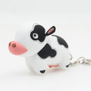 Cute Cow Keyring Led Torch With Sound Keychain Christmas Xmas Party Favors  A1H4