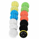 15x 4inch Polishing Waxing Buffing Woolen & Sponge Pads Kit For Auto Car Po Z4D2