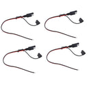 4x 18AWG SAE Plug Harness Extension Connector Cable with Cover For Car Motor