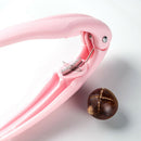 Stainless Steel Chestnut Opener Nuts Sheller Walnut Opening Tools (Pink) A