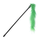 Pet Teaser Feathers Bell Stick Cats Catcher Interactive Wand Toys (Green)