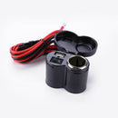12-24V Motorcycle Scooter Handlebar Clamp Waterproof USB Cigarette Light A