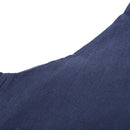 Soft Cotton Linen Apron with Double Front Large Size Pockets Solid Color Ha U8S9