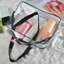 3/pack Portable PVC Makeup Bag Organizer Travel Toiletry Bag with Handle
