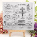 Letters Bear Toys Silicone Stamp Rubber Seal Transparent Scrapbook Album E2P7