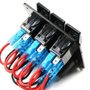 3 Gang Waterproof USB Toggle Automotive Switch Panel LED Car Marine Rocker B Gw