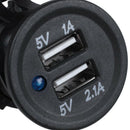 Adapter socket 2 USB Ports Car Charger for 12V Car Auto