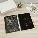 Magic Color Rainbow Scratch Paper Note Book DIY Scraping Educational Tool T O9P5