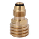 Converts Propane LP TANK POL Service Valve to QCC Outlet Brass Adapter