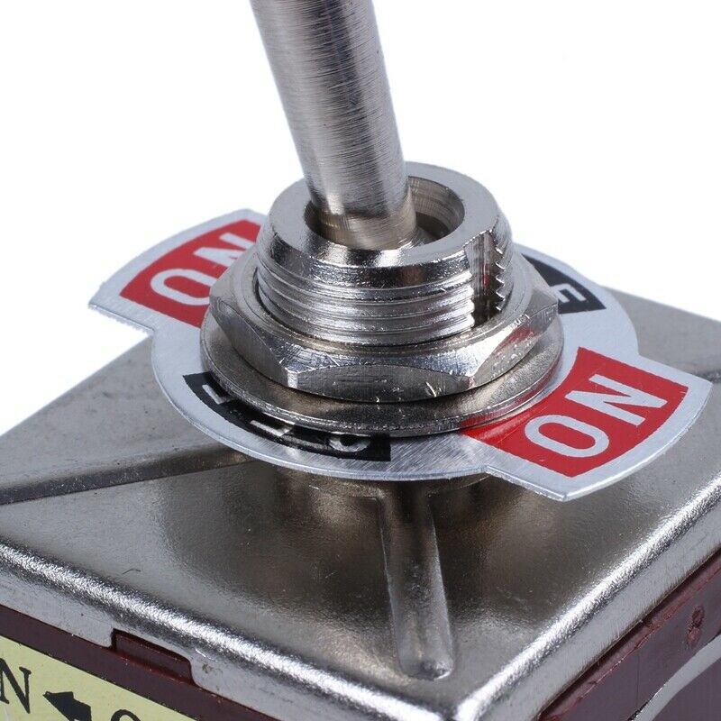 AC 380V 10A ON/OFF/ON 3 Positions 12 Pin Latching Toggle Switch 4PDT H ...