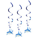 30 Pieces Shark Shape Hanging Swirls Kids Party Wall Ceiling Decoration