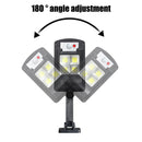 Waterproof Solar COB Light Human Motion Sensor Light Control Wall Lamp (A) A