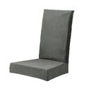 Thicken Fabric Elastic Slipcovers Short Dining Chair Seat Cover Decor Grey