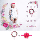 Photos Background Blanket Monthly Growth Milestone Prop for Newborn Baby
