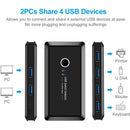 USB Switch Selector 2 Computers Sharing 4 USB 3.0 for Mouse Keyboard Scanne