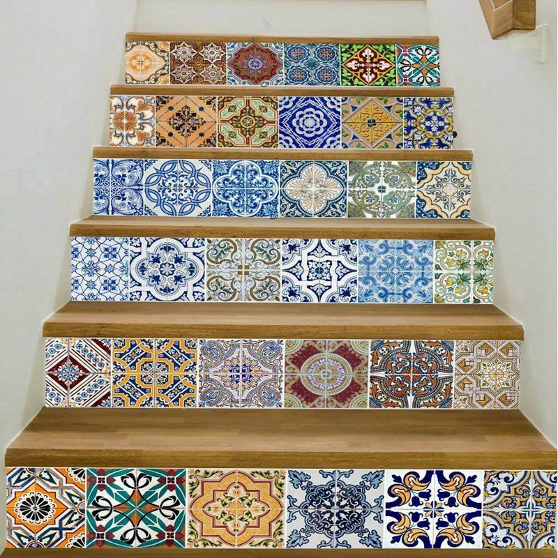Peel and Stick Tile Backsplash Stair Riser Decals DIY Tile Decals Mexican T X2U5