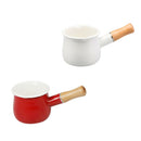 Enamel Sauce Soup Pan Saucepan Non Stick Chocolate Melting Pot Kitchen White