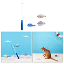 Catnip Filled Cat Toys Fishing Cat Teaser Wand Exerciser Training Chasing B