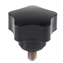 M6x10mm Male Thread Plastic Star Head Locking Screw Handle Black 2pcs Z2Q4
