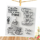 teacup clear rubber stamps seal scrapbooking album card decor diary diy craft OH