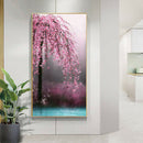 45x85cm Pink Flower Tree Diamond Painting Full Round Drill Cross Stitch Kit