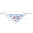 Glitter Birthday Party Hat with Bandana Neck Scarf Ties for Your Pet Dog Cat
