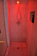 Temperature controlled Color Changing LED hand showerhead