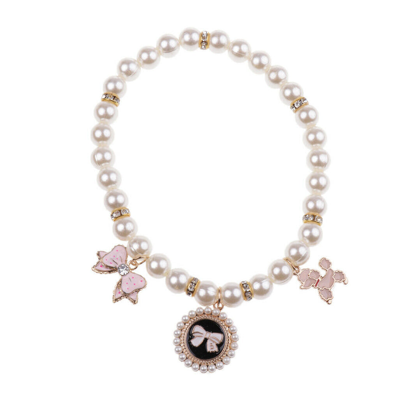 2pcs Cutie Pet Cat Dog Beads Pendant Necklace Charm Neck