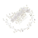 Elegant Wedding Bride Flower Hair Side Comb Girls Woman Party Prom Headpiece