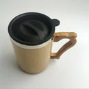 Natural Bamboo Mug with Stainless Steel Liner Creative Vacuum Cup Coffee Mi