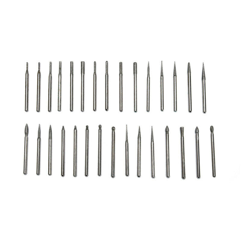 30-in-1 Nail Art Grinding Polishing Diamond Needles for Nail Printer - White New