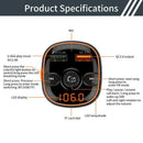 Bluetooth FM Transmitter for Car, Upgraded V5.0 and 7 Color LED Backlit Car
