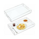 Food Service Tray Breafast Drinks Cake Trays Acrylic Makeup Organizer Clear