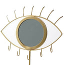 Eye Design Tabletop Mirror Jewelry Storage Organizer: Metal Holder Hanging