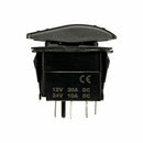 12V 20A Winch In Winch Out ON-OFF-ON Rocker Switch 7 Pin LED green T4V2
