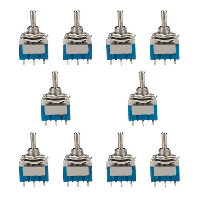 10pcs On-Off-On 3-Way Mini Toggle Switch 6-Pin 6A 125VAC New High Quality OJI