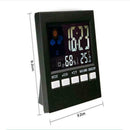 1XDigital Display Thermometer humidity clock Colorful Weather Alarm Calenda W5H4